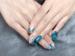 ネイル H3 Nail Tsuki🦋💙のネイルデザイン