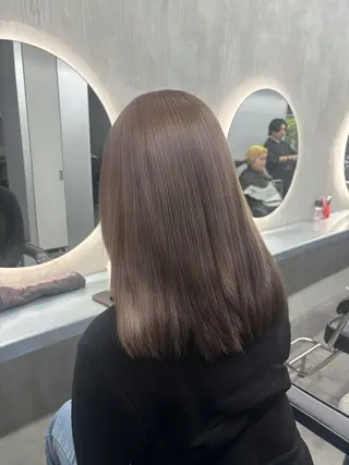 ロング カラー ヘアアレンジ ベージュ/グレージュ 🧸あやか/表参道のヘアスタイル