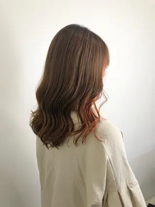 セミロング カラー ☕️ベージュカラー 内藤光哉☕️のヘアスタイル
