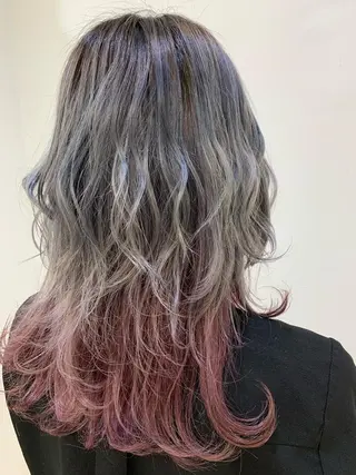 セミロング カラー 原田 穂真のヘアスタイル