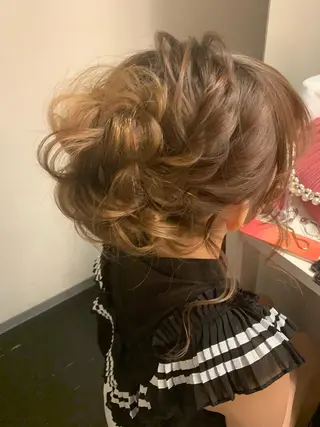 ミディアム カラー ヘアアレンジ Aloa透明感ヘア ♡kanami♡のヘアスタイル