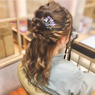 ロング ヘアアレンジ 推し活/パーティヘア ⭐️今田 水風🐰のヘアスタイル