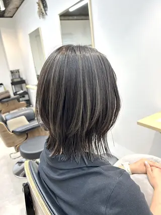 ミディアム ブリーチ/縮毛矯正/ モデル募集中🎀🐇のヘアスタイル