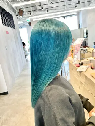 ロング カラー ハイトーン×レイヤー ／遠藤将太のヘアスタイル