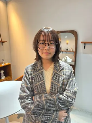 ミディアム 加藤 悠真のヘアスタイル