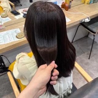 カラー 艶感カラー/オリーブ アレンジ：♡のヘアスタイル