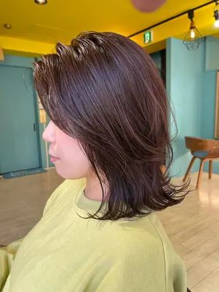 ミディアム カラー 末石 智のヘアスタイル
