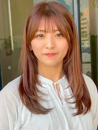 セミロング レイヤーカット/ レイヤーボブ/kiiのヘアスタイル