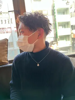 パーマ メンズ 透明感・艶感 小坂隼斗のヘアスタイル
