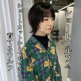 ショート 🐺立川のウルフ屋 さん🐺おかみ🐺のヘアスタイル