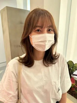 ミディアム カラー 中山 まどかのヘアスタイル