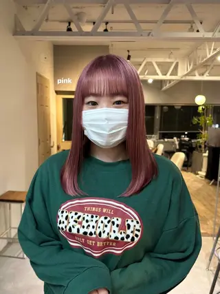ミディアム カラー 暖色カラー/レイヤー 🌙 オノユリカのヘアスタイル