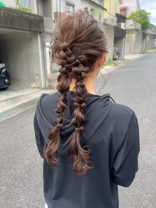 ロング ヘアアレンジ 谷町/Le'a /竹原しおなのヘアスタイル