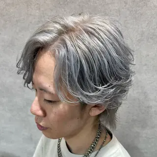 ショート カラー パーマ ヘアアレンジ メンズ 仕上がり満足度No. 1🔥BLUCK🔥のヘアスタイル
