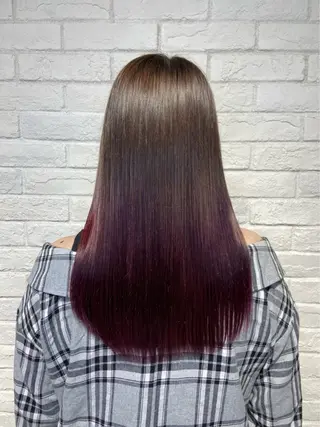 ロング カラー deseo 透明色艶カラーツバサのヘアスタイル