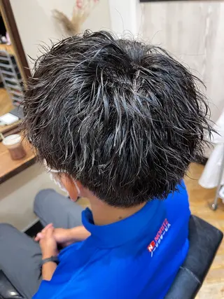 ショート パーマ メンズ 佐藤 海璃のヘアスタイル