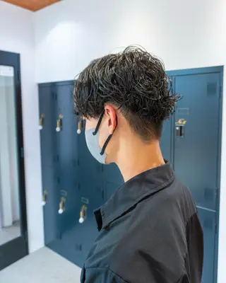 パーマ メンズ 原颯希/ ボブ/ショートのヘアスタイル