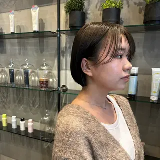 ショート 縮毛矯正・似合わせ タナカ レイヤのヘアスタイル