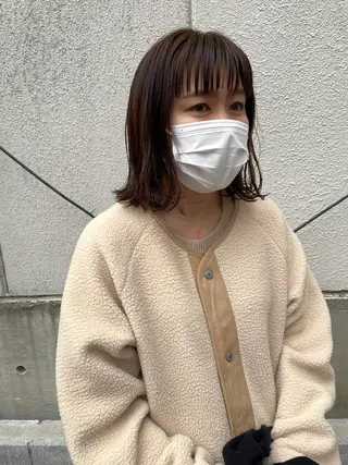 ミディアム さの あやねのヘアスタイル