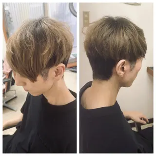 ショート カラー メンズ 中島 剛のヘアスタイル