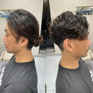 パーマ メンズ ダウンパーマ特化💎 ボブ・レイヤーりなのヘアスタイル
