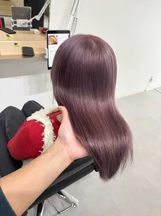 セミロング ケアブリーチ 黒瀬有汰のヘアスタイル