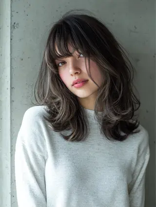セミロング カラー パーマ ヘアアレンジ メンズ 新宿駅近♡友達とOK 🦋W -ワット -のヘアスタイル