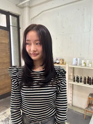 セミロング 谷九/天王寺/上本町 ショート/ボブ/北川のヘアスタイル