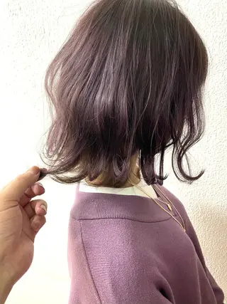 ミディアム カラー 中川歩 髪質改善 ツヤカラー【横浜】のヘアスタイル