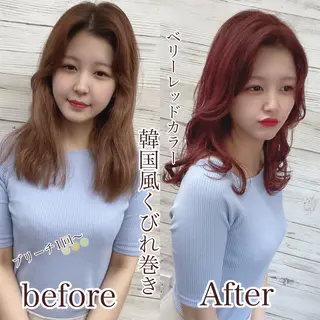 ミディアム カラー ヘアアレンジ LAVENDIA 初音のヘアスタイル