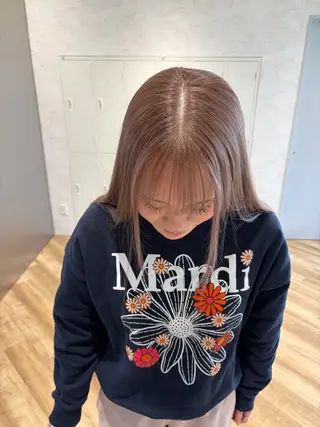 セミロング 柴田樹/大人可愛い 艶髪カラー/髪質改善のヘアスタイル