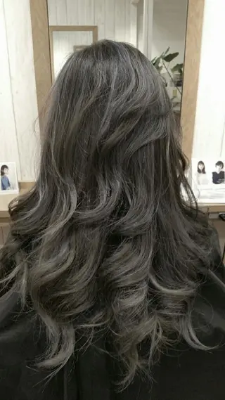 ロング カラー パーマ ヘアアレンジ 長田 広樹のヘアスタイル
