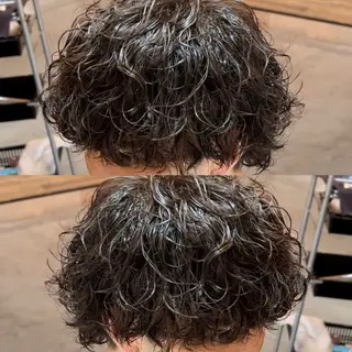 ミディアム パーマ センターパート職人 店長/TSUBASAのヘアスタイル