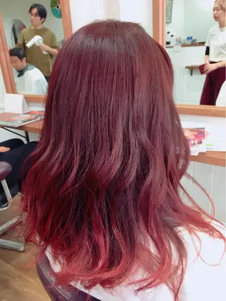 カラー ブリーチ毛縮毛矯正 👑山口のヘアスタイル