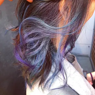 セミロング カラー 原宿サロン代表 デザインカラー伊藤卓のヘアスタイル