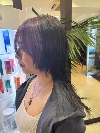 セミロング 髪質改善/艶 カラー/れいなのヘアスタイル