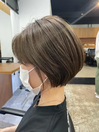 ショート カラー 🌿レイヤーボブ/パ ーマ🌿 木梨健太のヘアスタイル