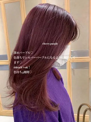 カラー ラベンダー/レイヤー スタイル🤎mamiのヘアスタイル