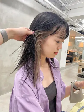 セミロング カラー レイヤーカット 🪩yurikaのヘアスタイル