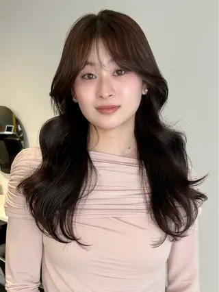 ロング カラー ヘアアレンジ レイヤーカット×髪質 改善🇰🇷シオリのヘアスタイル