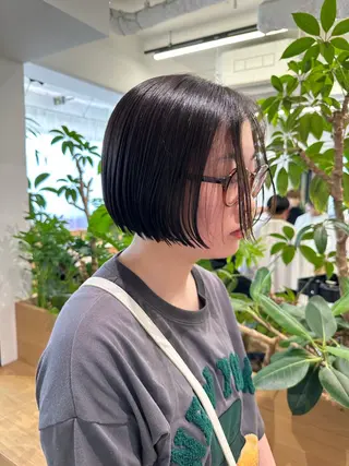 ショート 切りっぱなし/髪質 改善矯正/さやか🫧のヘアスタイル