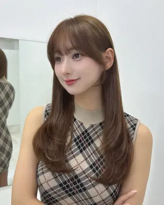 ロング レイヤーカット/ 顔まわり/リキのヘアスタイル