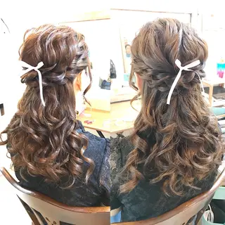 ロング ヘアアレンジ キッズ 早朝✨ヘアセット 着付け/清水玲歌のヘアスタイル