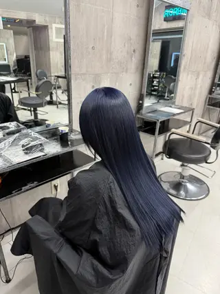 ロング カラー メンズ ☁️かずき☁️青.紫 推し活カラー💫のヘアスタイル