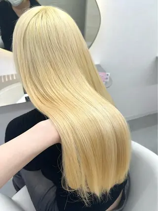 ロング カラー Rio🎀ブリーチ なし透明感♡顔周り♡のヘアスタイル