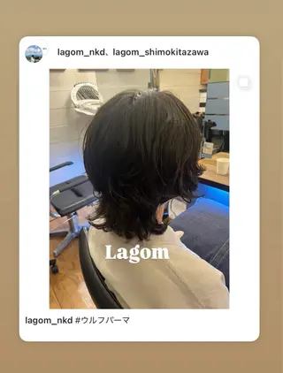 ショート パーマ Lagom なかだのヘアスタイル