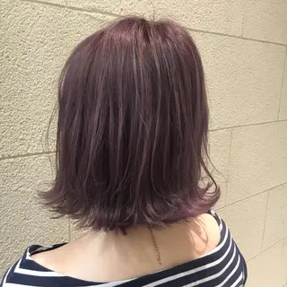ミディアム カラー 野上 綾香のヘアスタイル