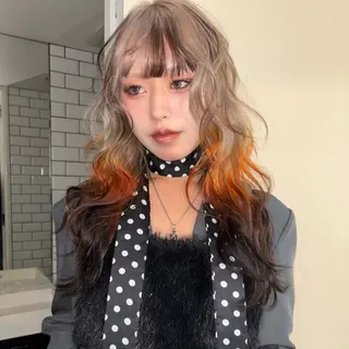 ロング カラー ハイトーン/デザイン 🥣KYOKAのヘアスタイル
