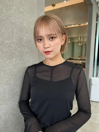 ショート カラー 🇰🇷韓国レイヤー 韓国風ボブのヘアスタイル