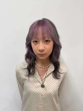 ミディアム カラー カラー まなみのヘアスタイル